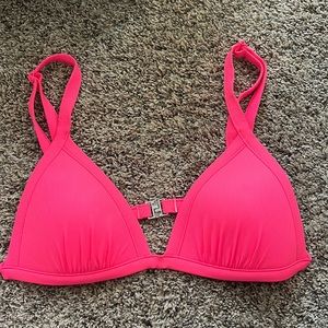 Hot Pink Triangle Padded Bikini Top